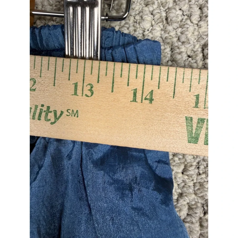 Unbranded VTG 80s - 90s Track Pants XL Blue Nylon Lined Zipper Cuff Windbreaker